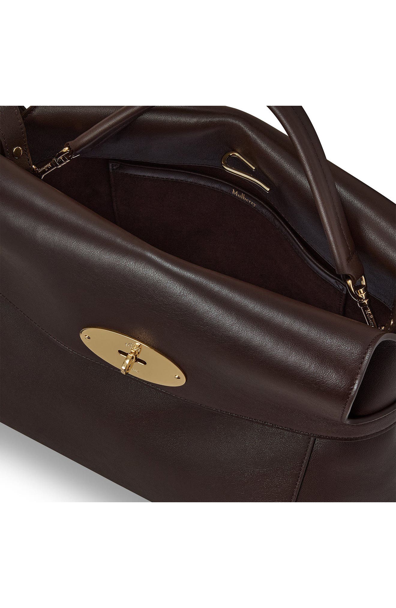 Stevie Leather Top Handle Bag, Alternate, color, EBONY