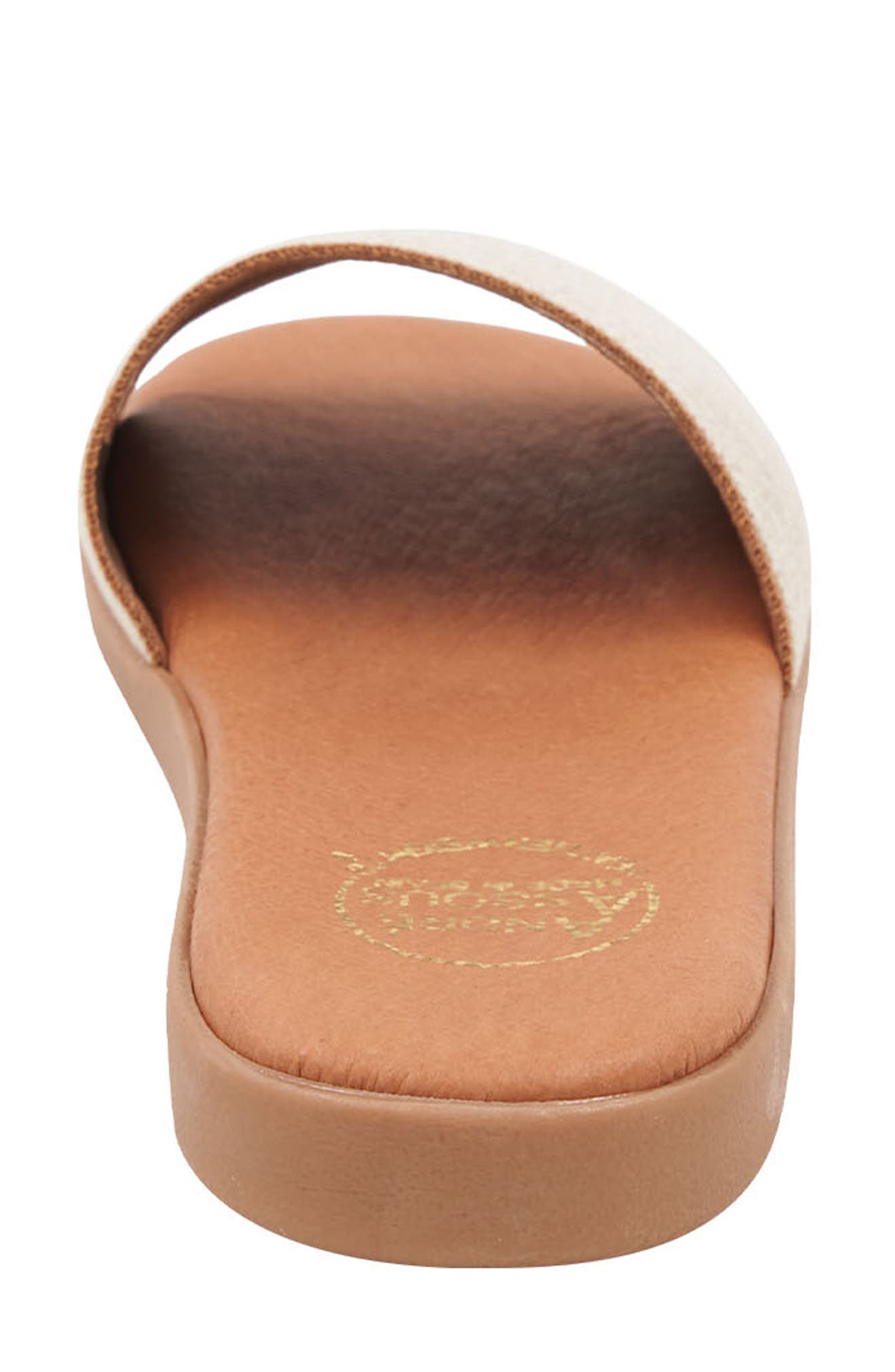André Assous Paloma Slide Sandal, Alternate, color, Beige Linen