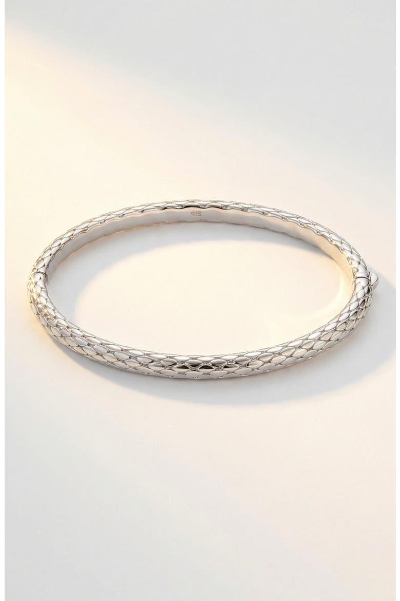 Bali Bangle Bracelet, Alternate, color, Silver