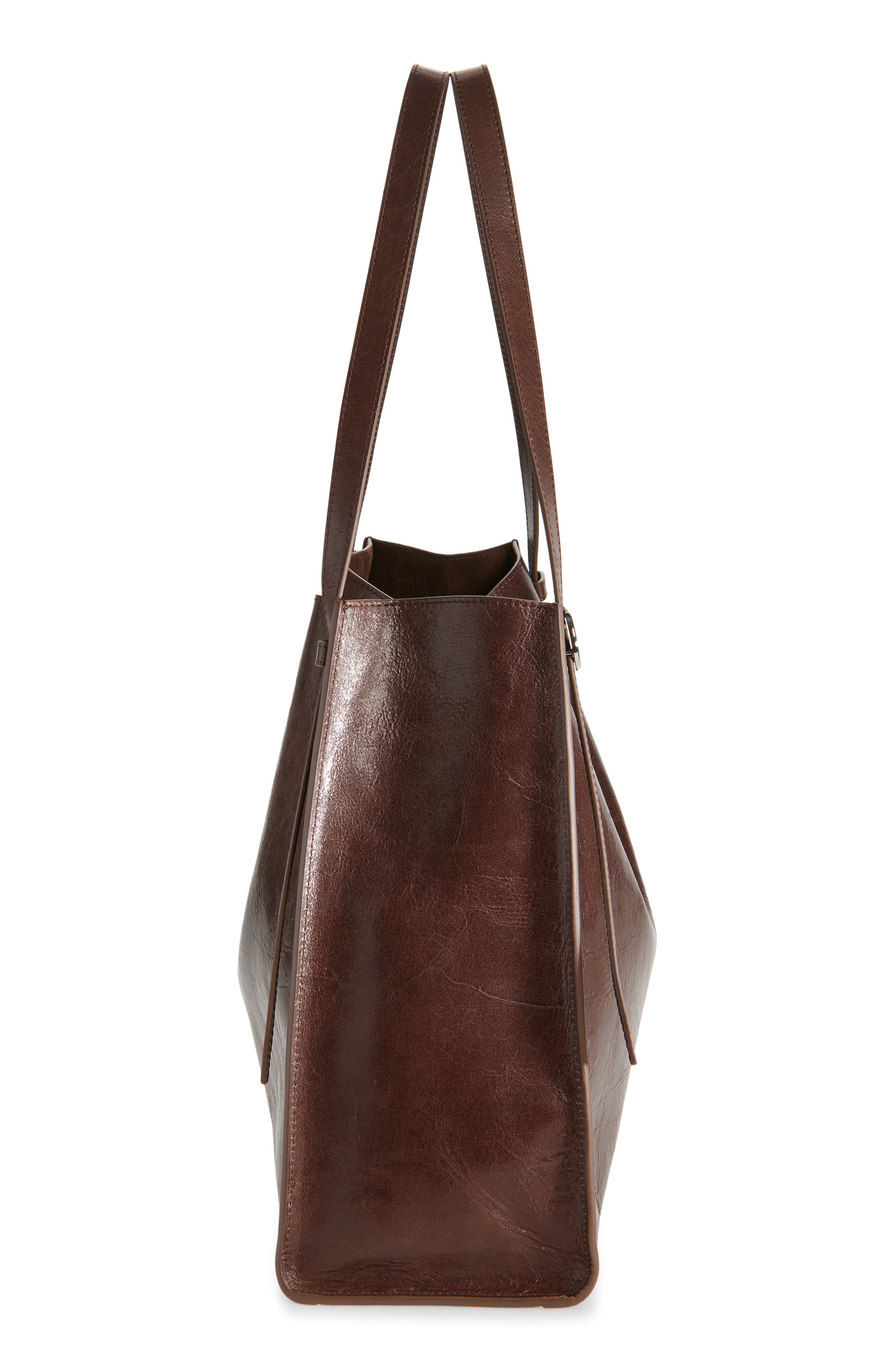 Coperni Belt Leather Tote, Alternate, color, Brw Brown