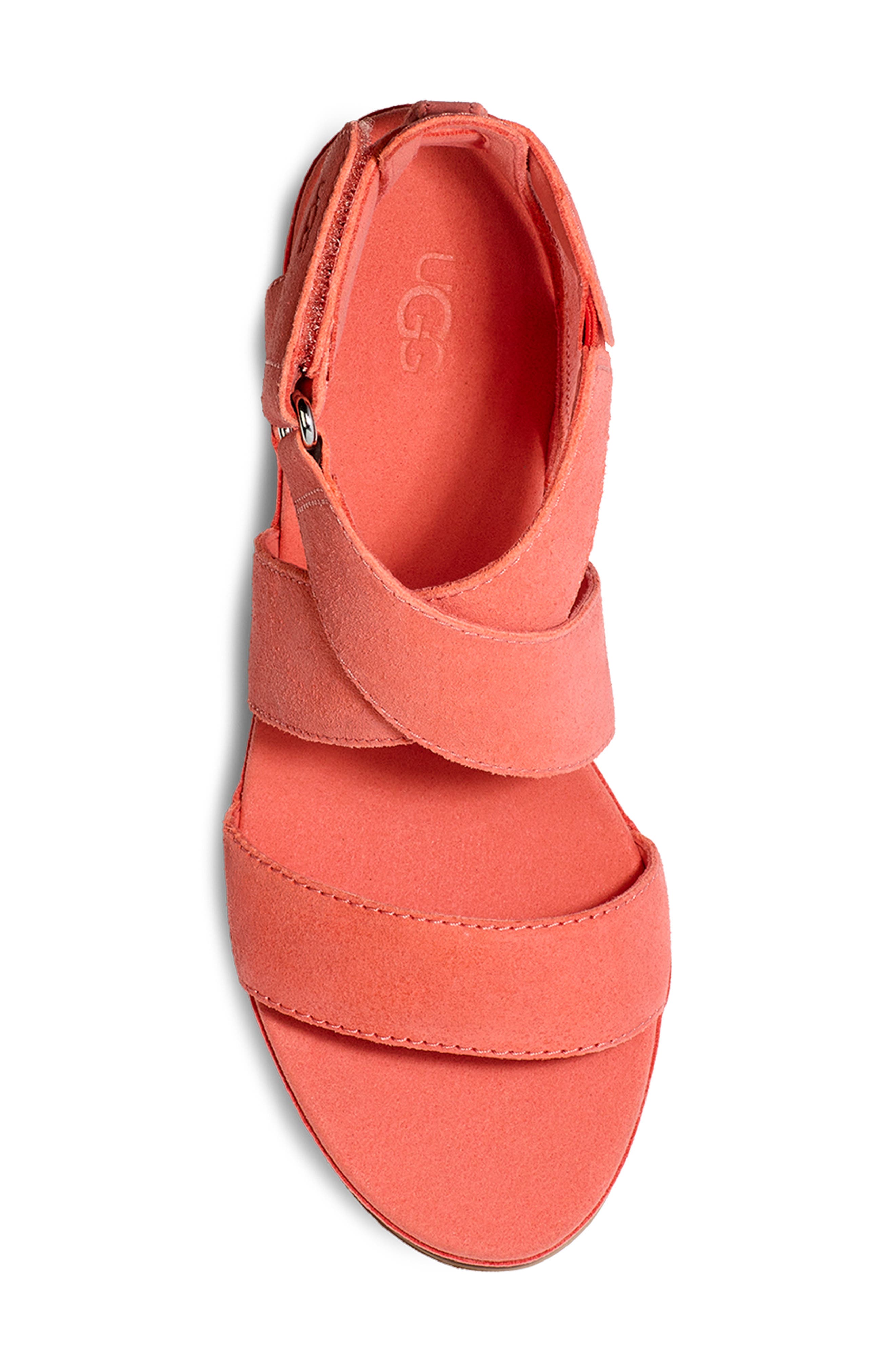 Ileana Espadrille Wedge Sandal, Alternate, color, VIBRANT CORAL