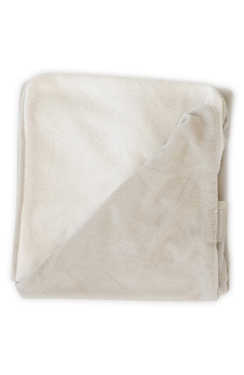 SARANONI Minky Hooded Towel, Main, color, Feather