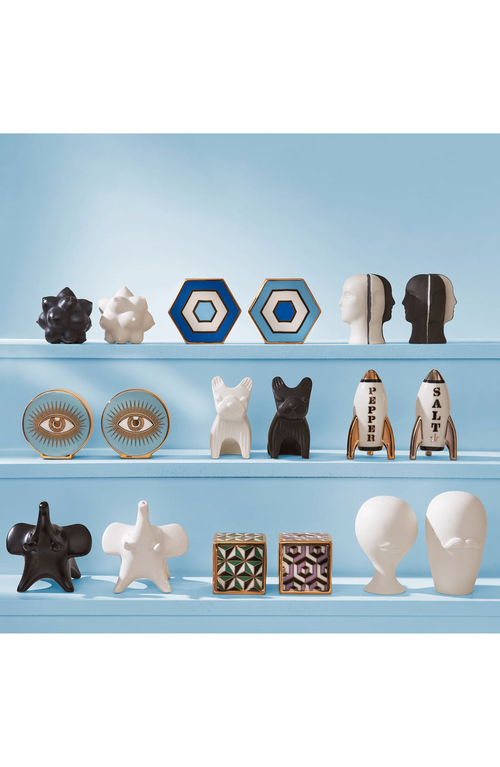 Jonathan Adler Apollo Salt And Pepper Set In Black/gold/silver