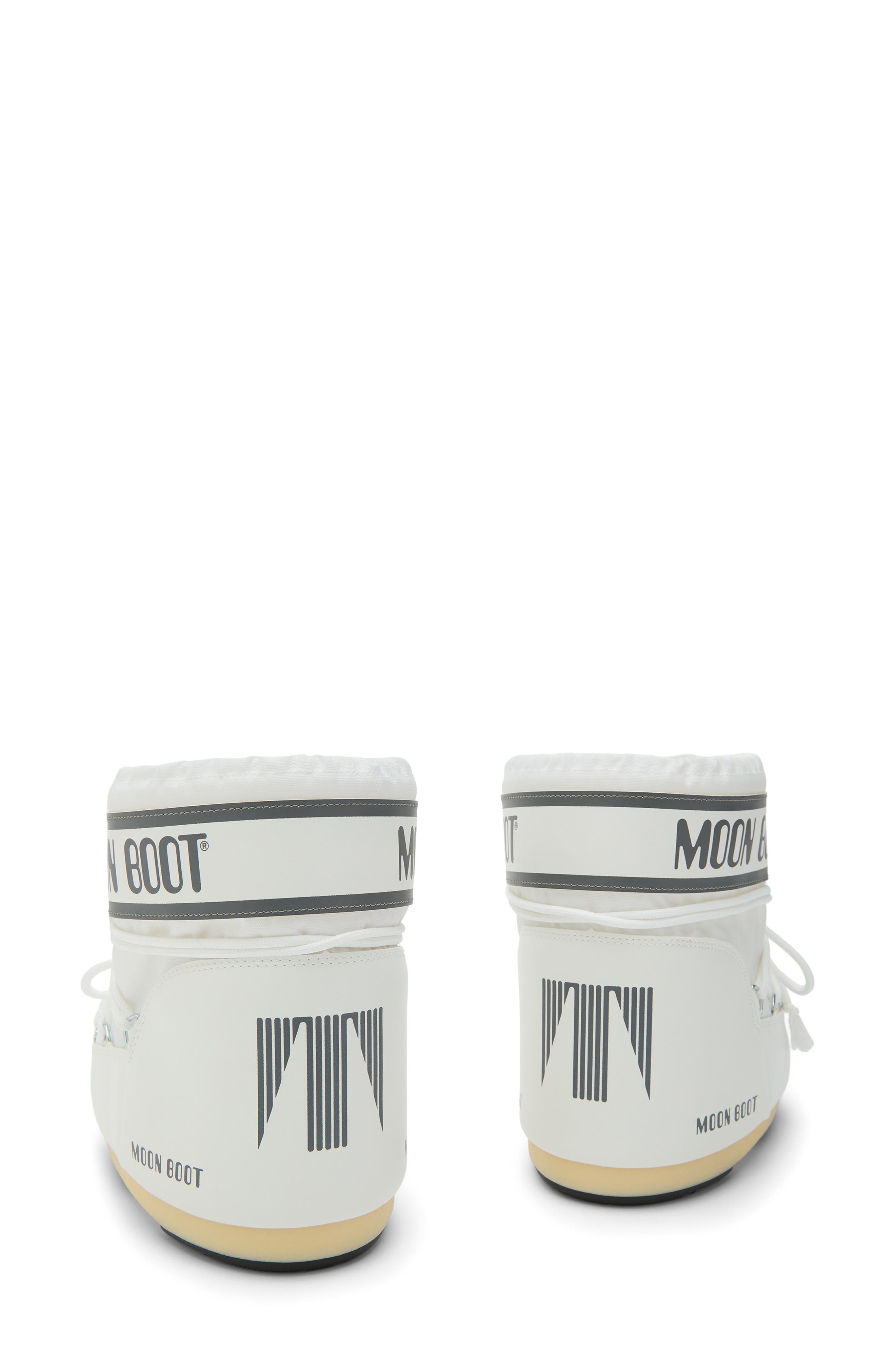 Moon Boot<sup>®</sup> Classic Low 2 Water Repellent Nylon Boot, Alternate, color, White Mono
