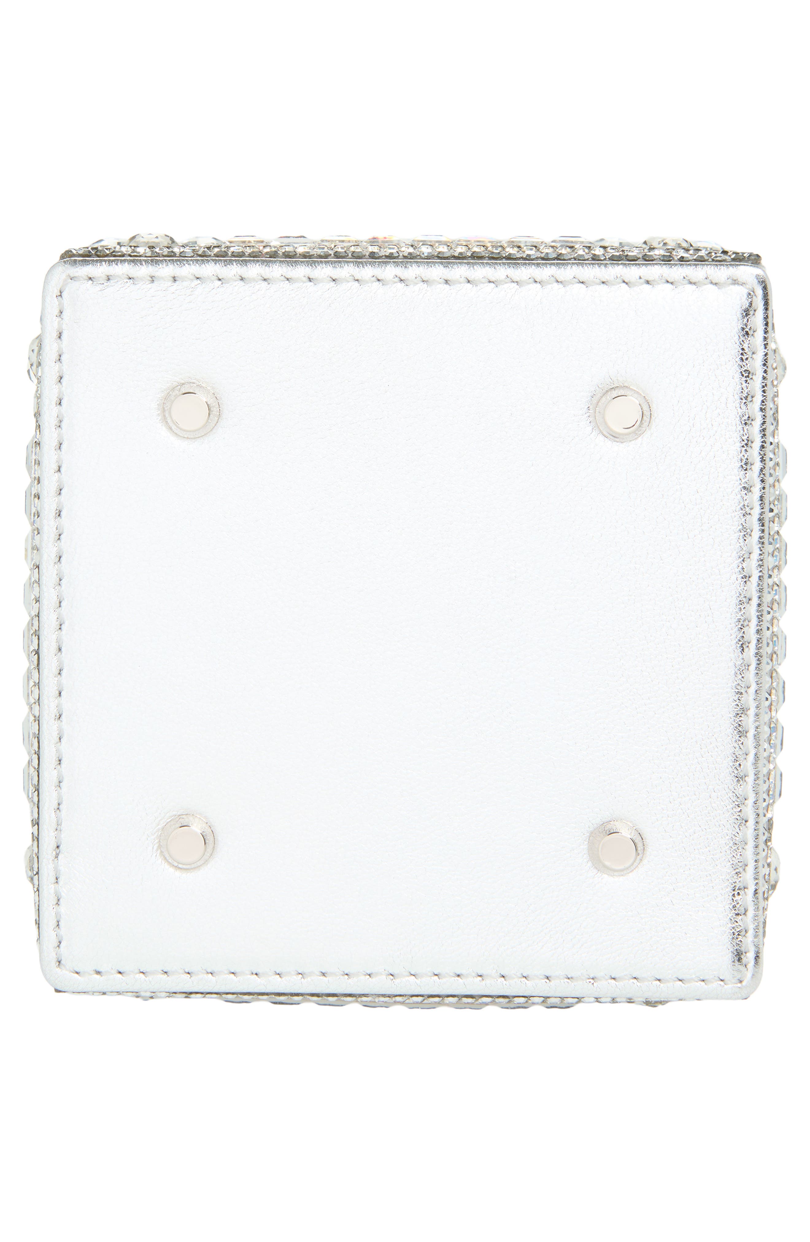 JUDITH LEIBER COUTURE Landmark Birdcage Crystal Minaudière, Alternate, color, Silver Rhine Multi