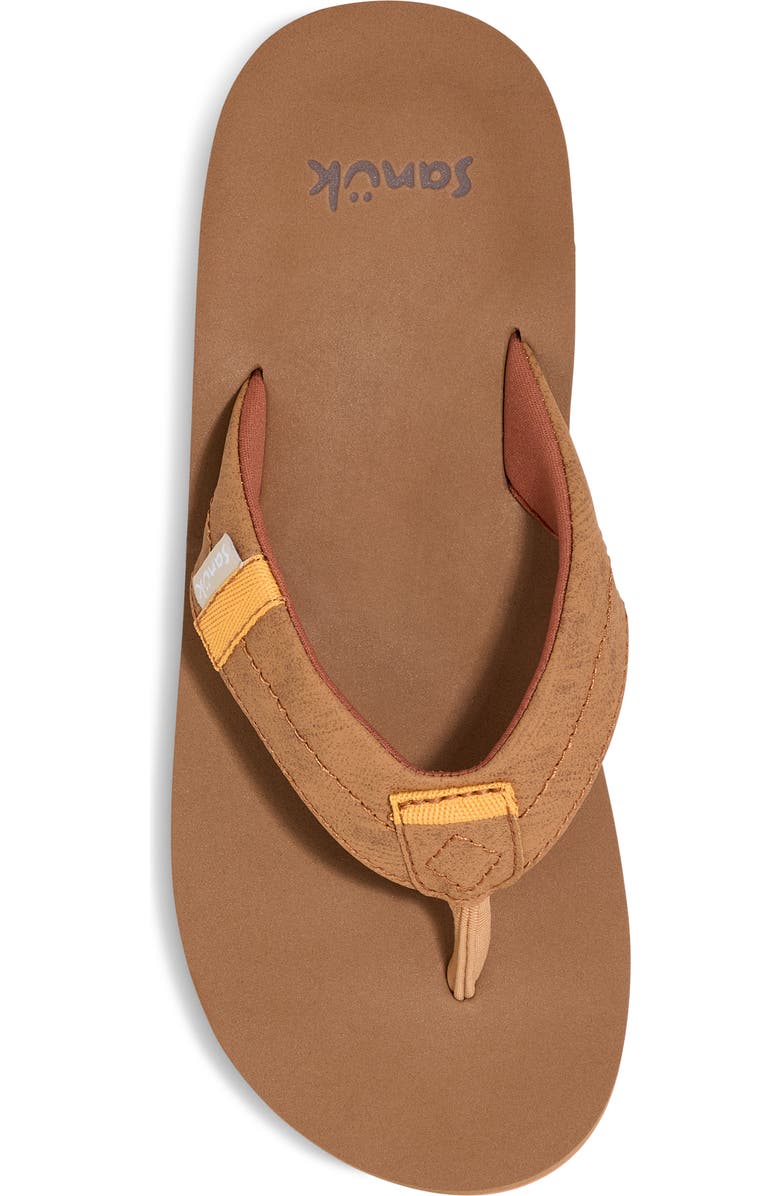 Sanuk Sawyer Flip Flop, Alternate, color, Tan