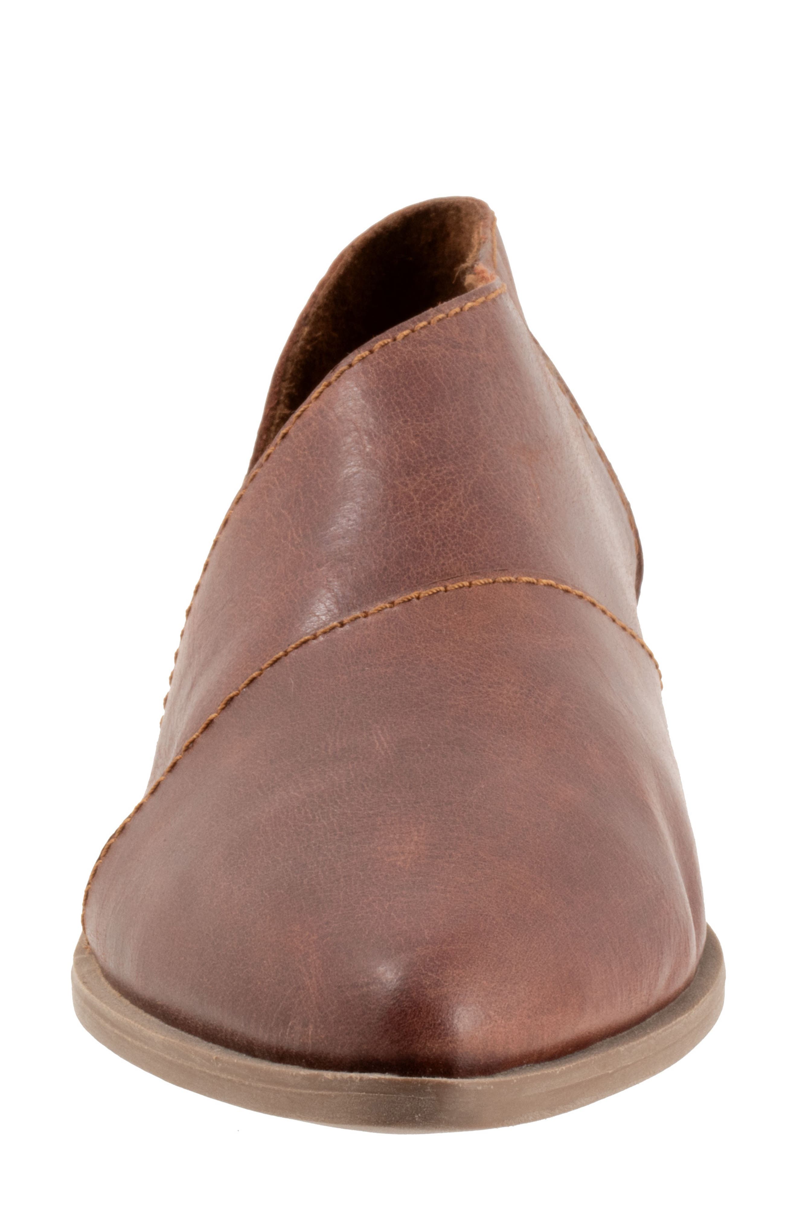 Bueno Blake Half D'Orsay Pointed Toe Flat, Alternate, color, Rust