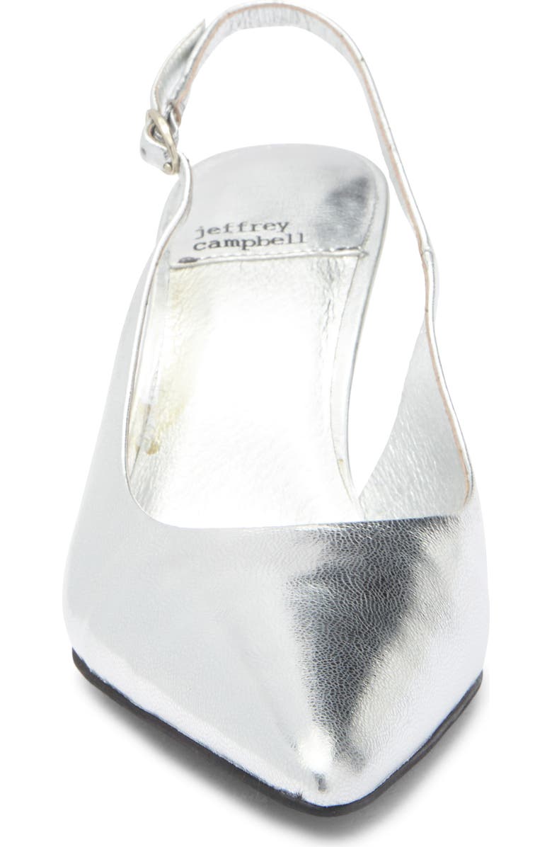Jeffrey Campbell Boardroom Slingback Pump, Alternate, color, Silver