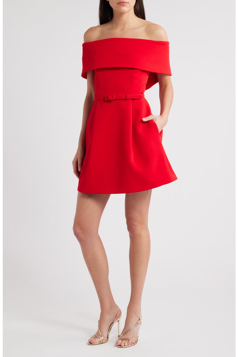 Harper Off-the-Shoulder Dress, Main, color, RED