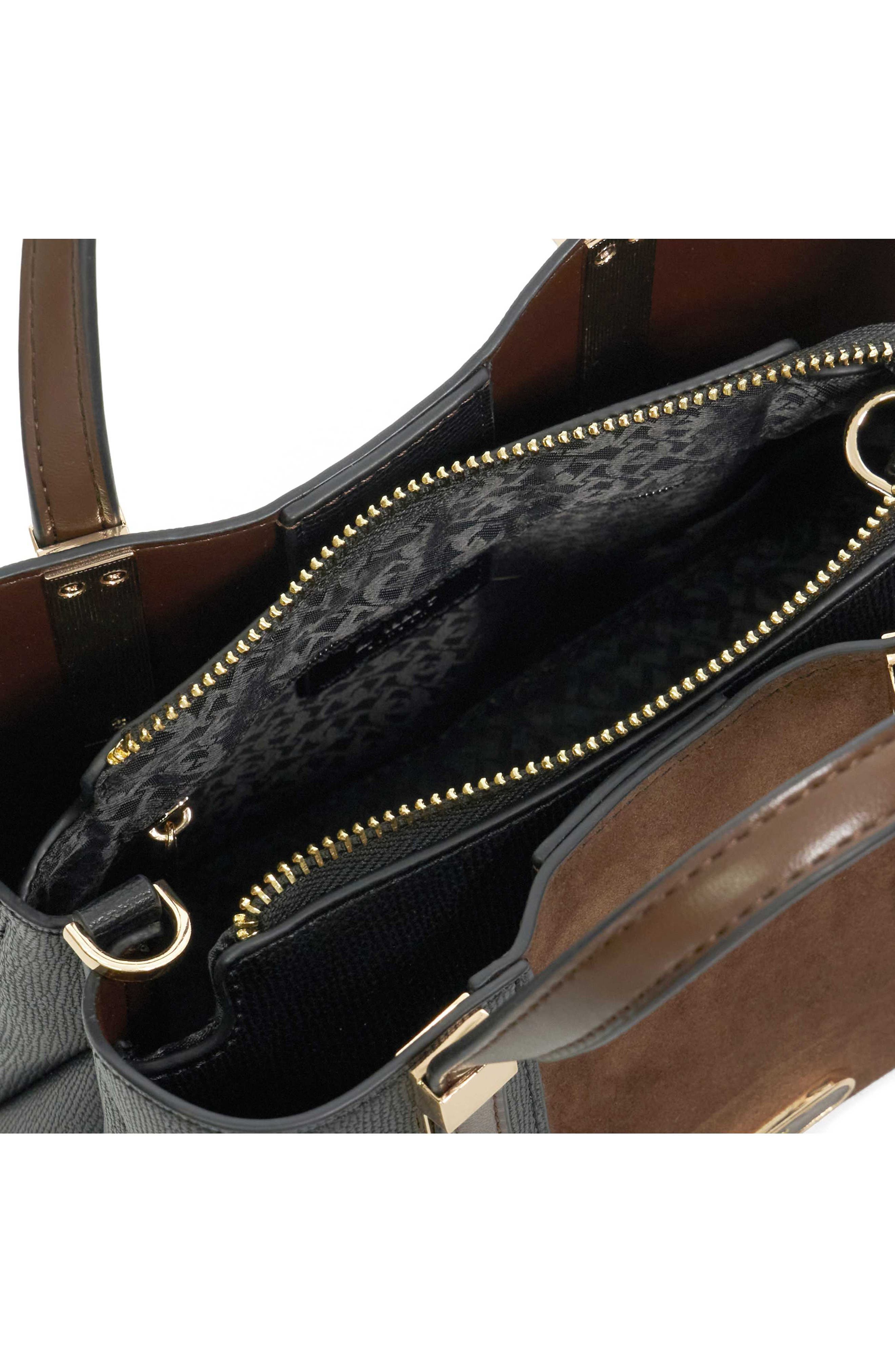 Dune London Dinky Dorry Convertible Crossbody Tote, Alternate, color, Dark Brown