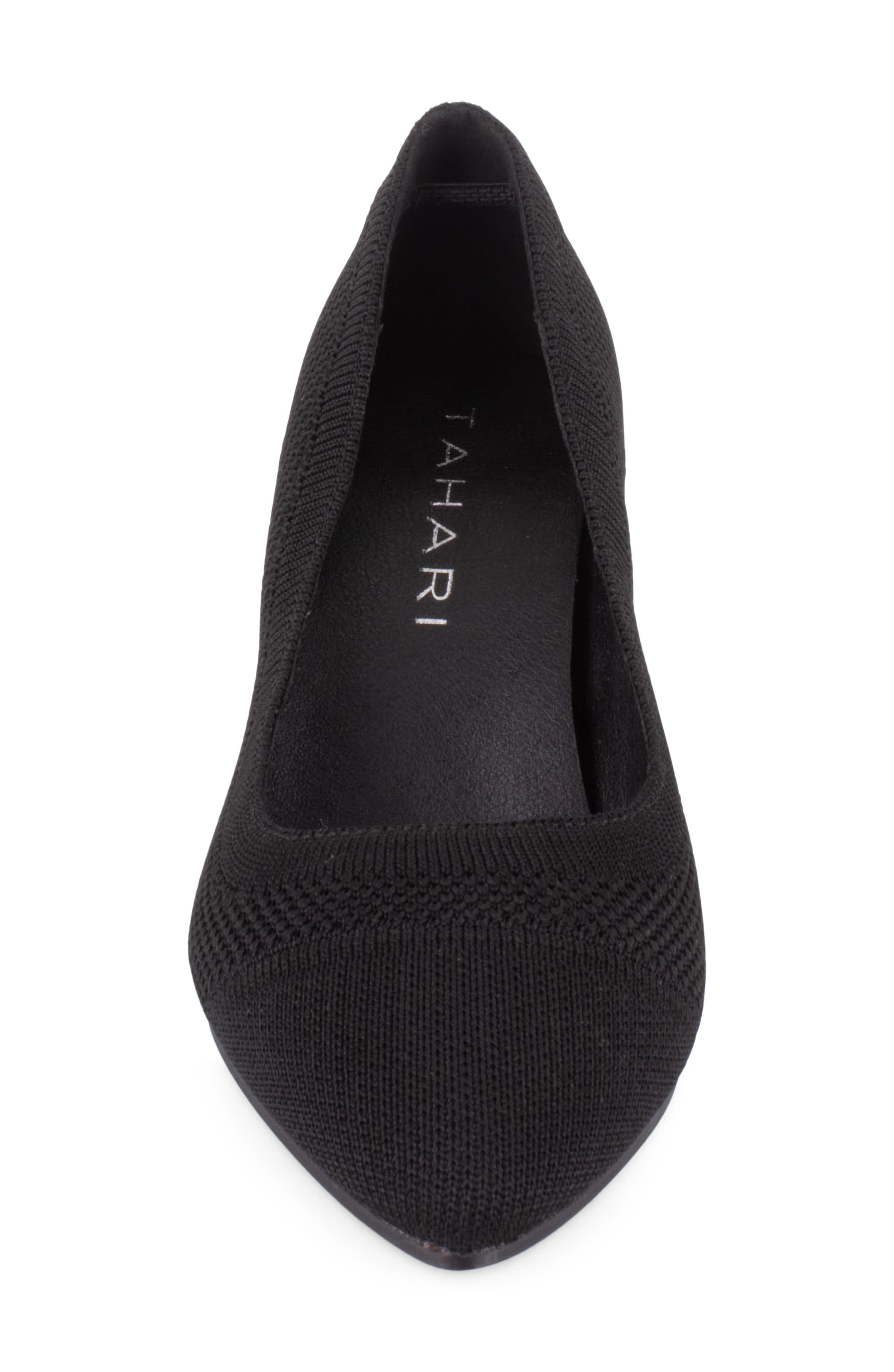 Tahari Taj Pointed Cap Toe Pump, Alternate, color, Black