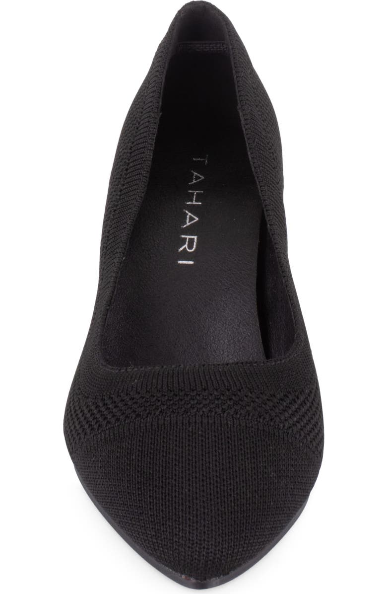 Tahari Taj Pointed Cap Toe Pump, Alternate, color, Black