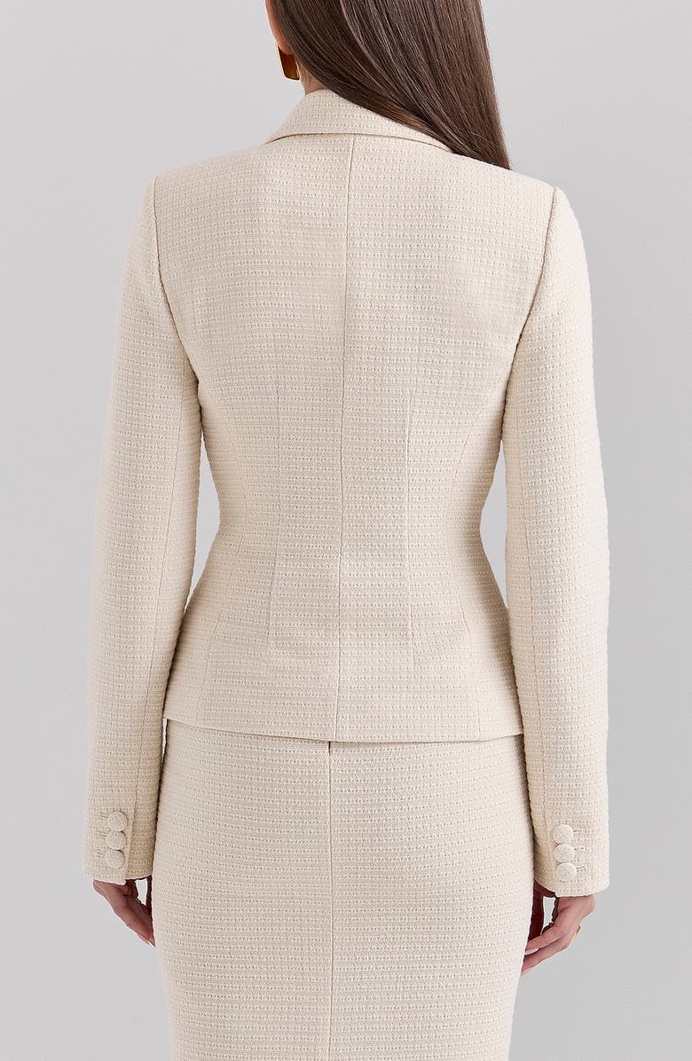 HOUSE OF CB Misha Bouclé Jacket, Alternate, color, Cream