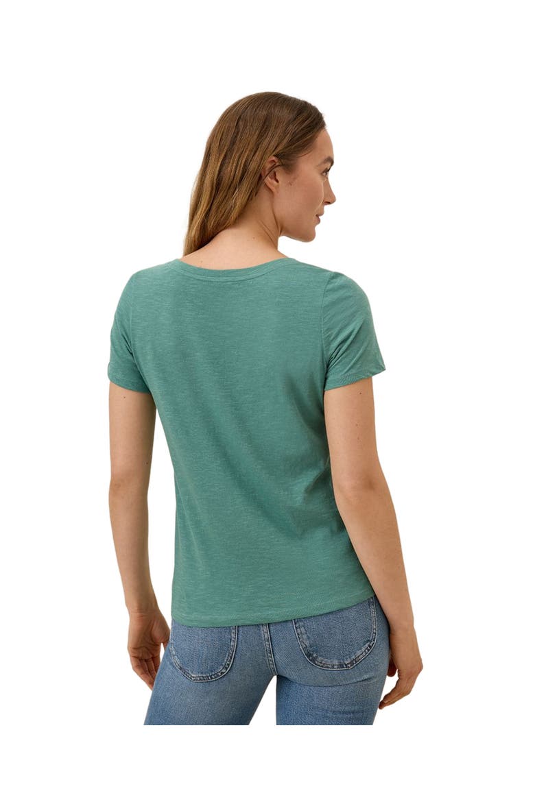 Organic Cotton Featherweight Slub V-Neck Tee, Alternate, color, Deep Sea