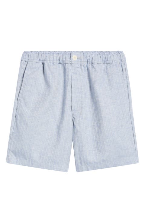 Kurt Stripe Cotton & Linen Shorts