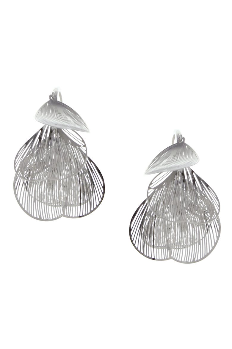 Whisper Hoop Earrings, Alternate, color, SILVER