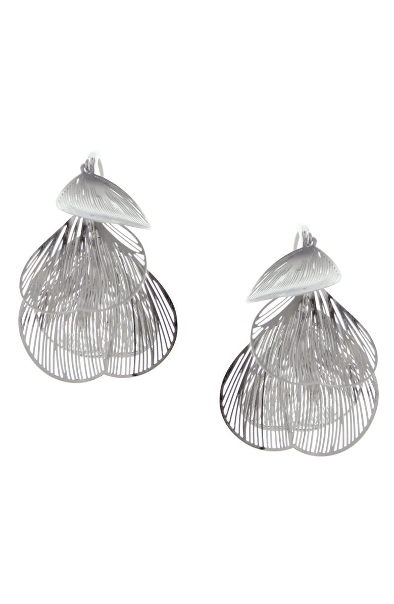 OLIVIA WELLES Whisper Hoop Earrings, Alternate, color, Silver