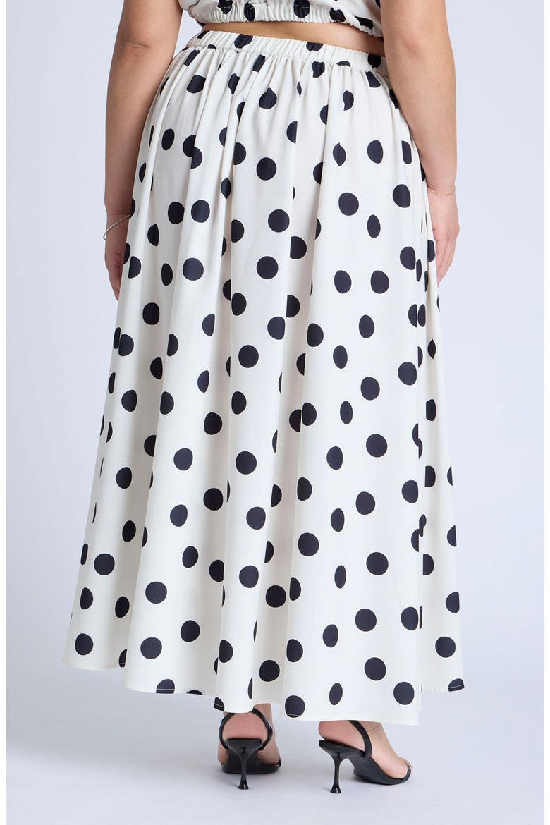 Full Maxi Skirt, Alternate, color, WHITE/ BLACK POLKA DOT