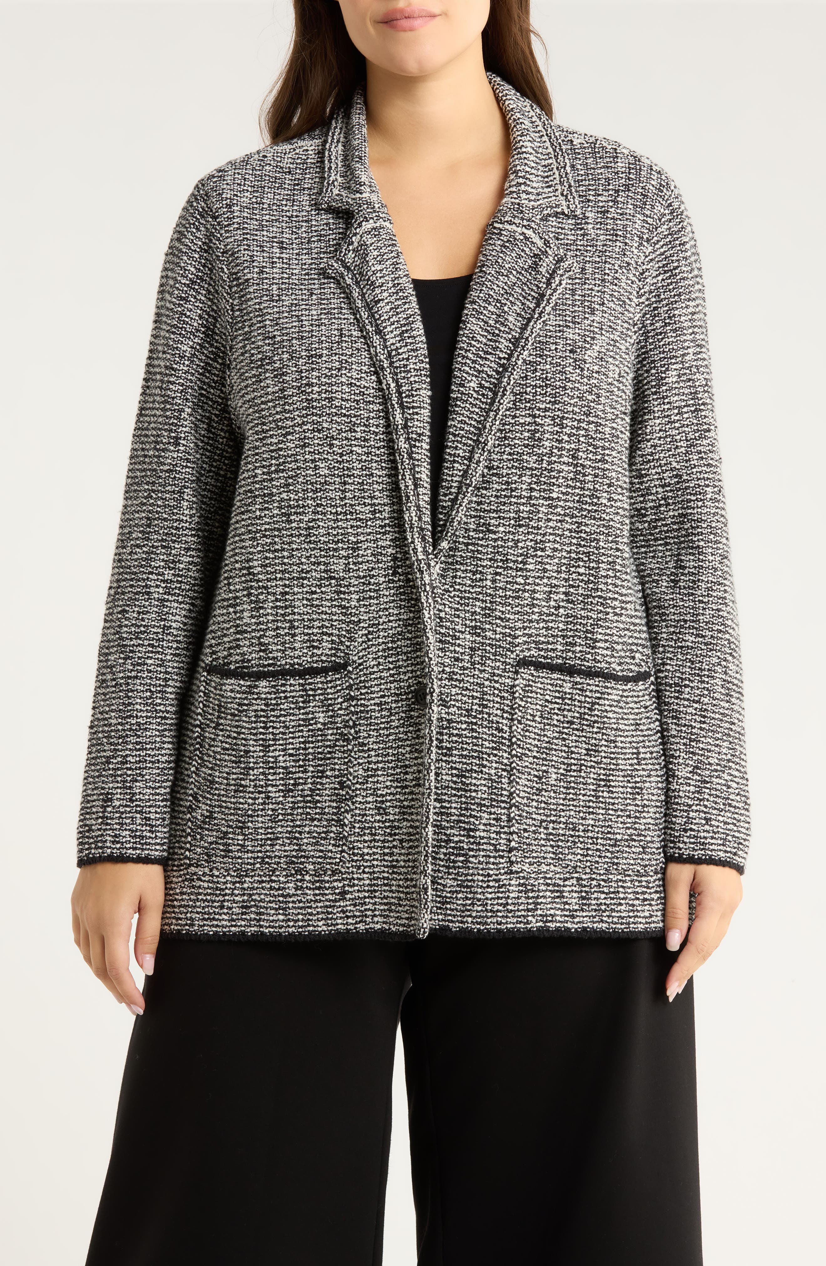 Notch Collar Organic Cotton Blend Jacket
