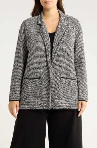Eileen Fisher Notch Collar Organic Cotton Blend Jacket