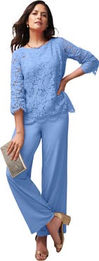 Jessica London Popover Lace Jumpsuit