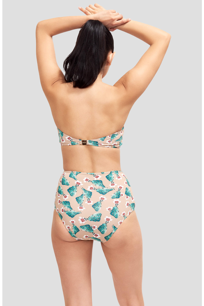 Giovanna High Waisted Bikini Bottom, Alternate, color, Cactus Print