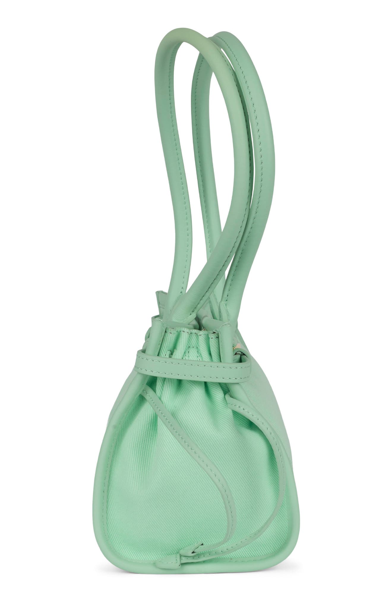 Pesky Leather Shoulder Bag, Alternate, color, MINT CANVAS