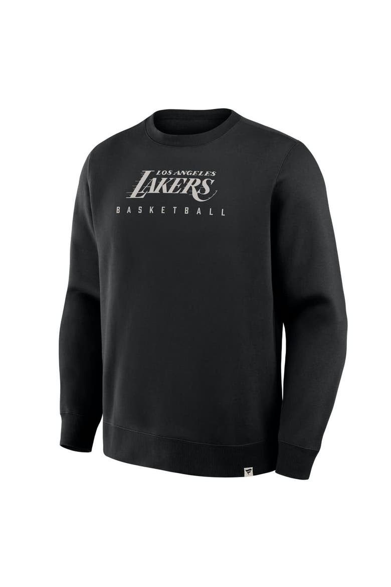 Men's Fanatics Black Los Angeles Lakers Crossover Collection Defensive Rotation Drill Premium Pullover Sweatshirt, Alternate, color, Black