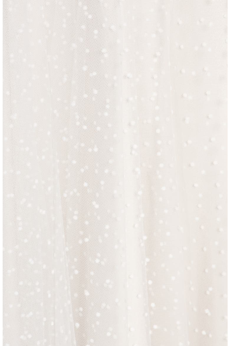 Veronica Swiss Dot Tea Length Wedding Dress, Alternate, color, IVORY/ BLUSH