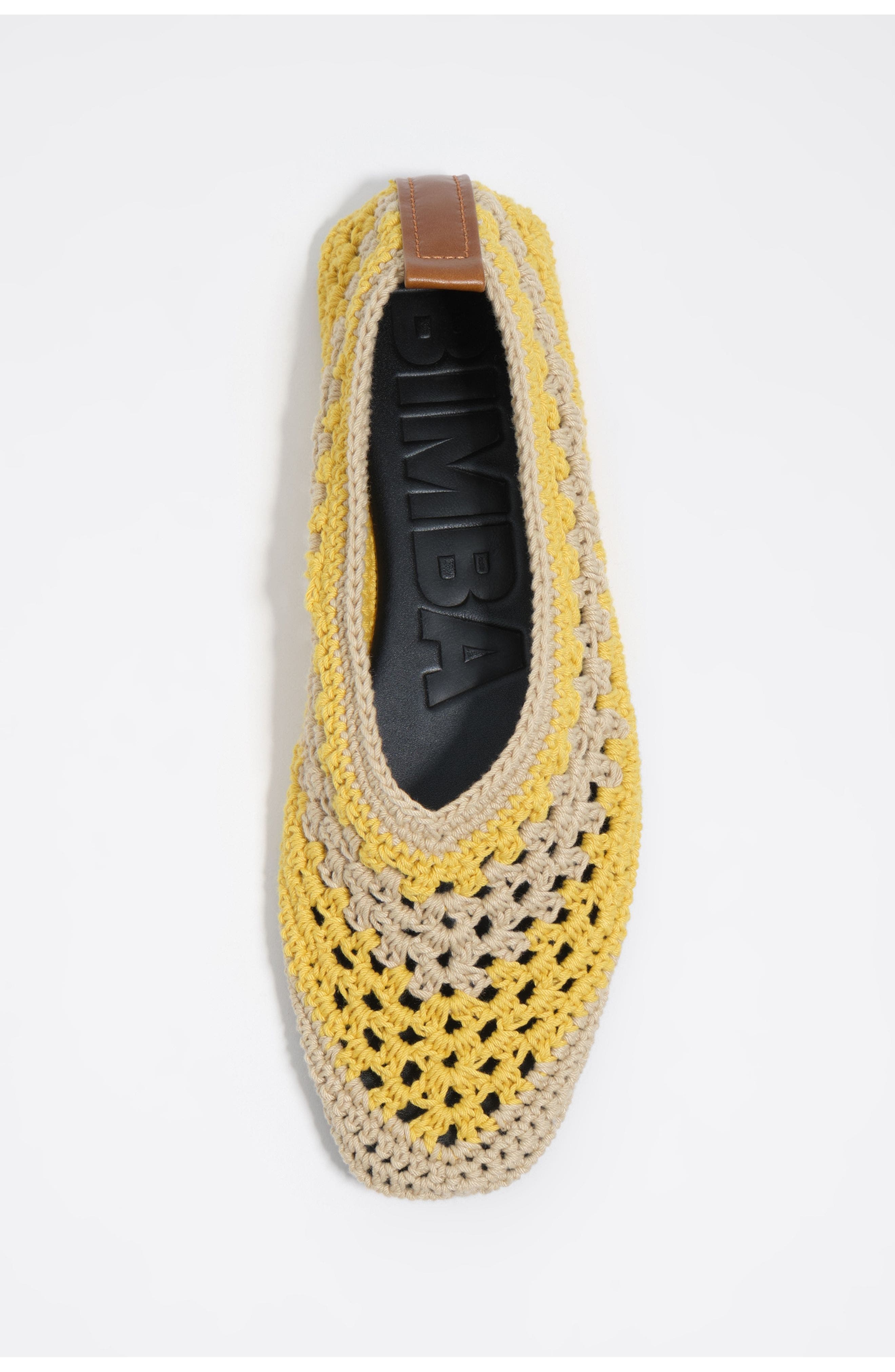 Bimba y Lola Crochet Ballerina Flats, Alternate, color, Yellow