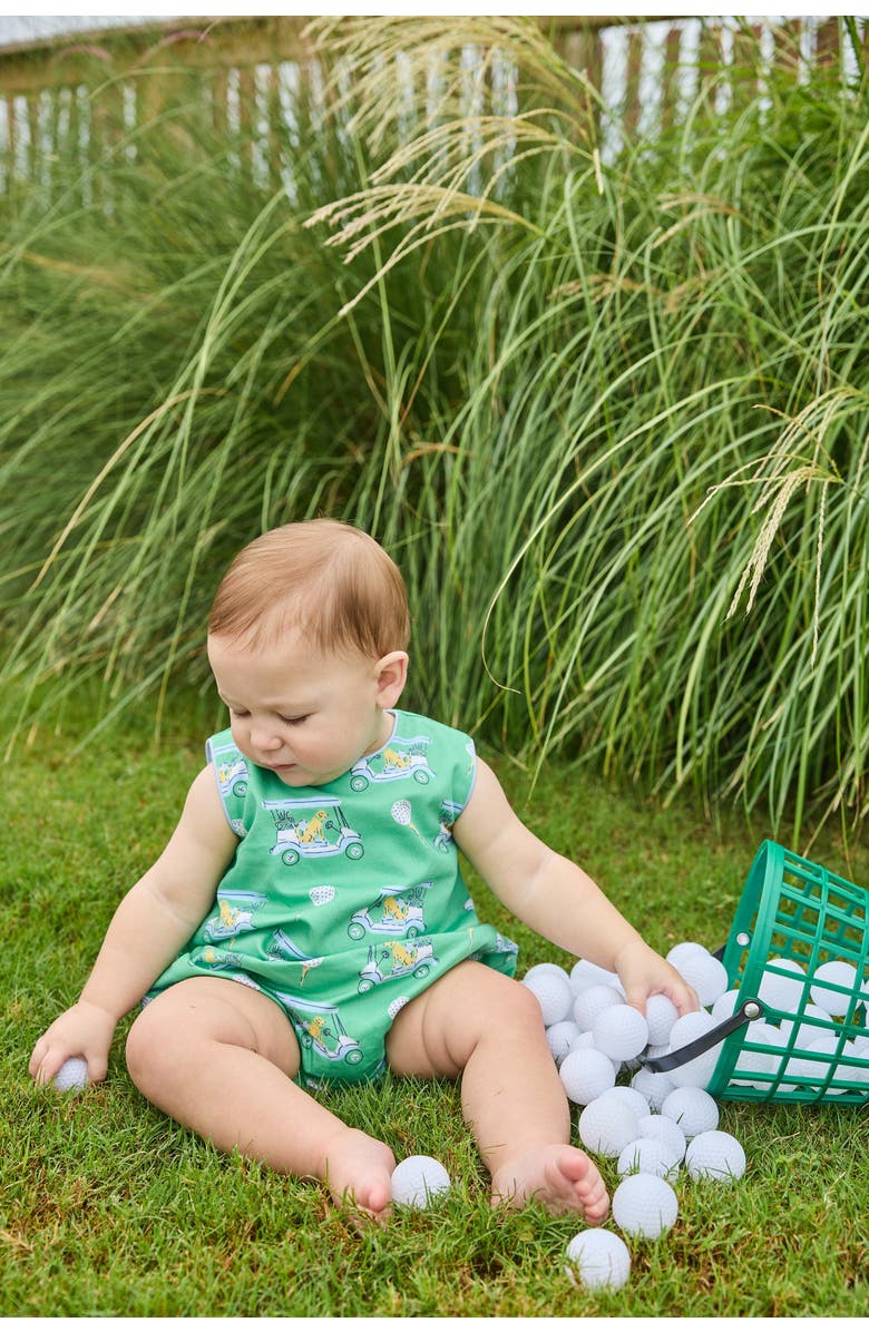 Little English Printed Round Neck Bubble, Alternate, color, Paws On Par