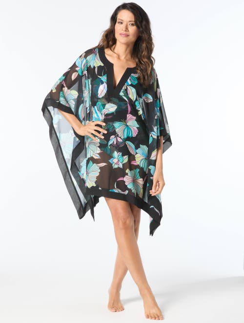 Coco Contours Grand Chiffon Caftan Cover Up in Black Multi  product