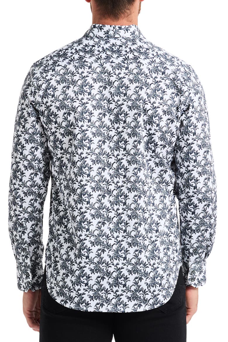 Delson Paisley Print Cotton Dress Shirt, Alternate, color, WHITE