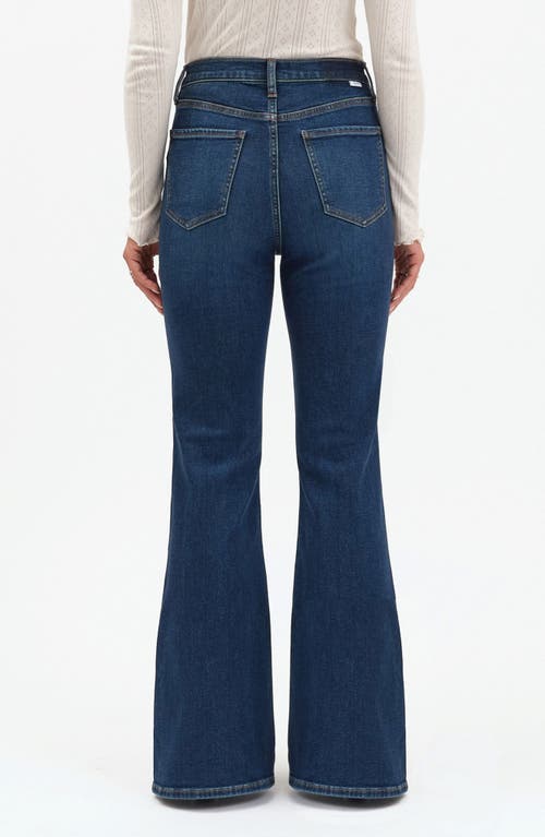 Daze Sunset High Waist Flare Jeans In Blue