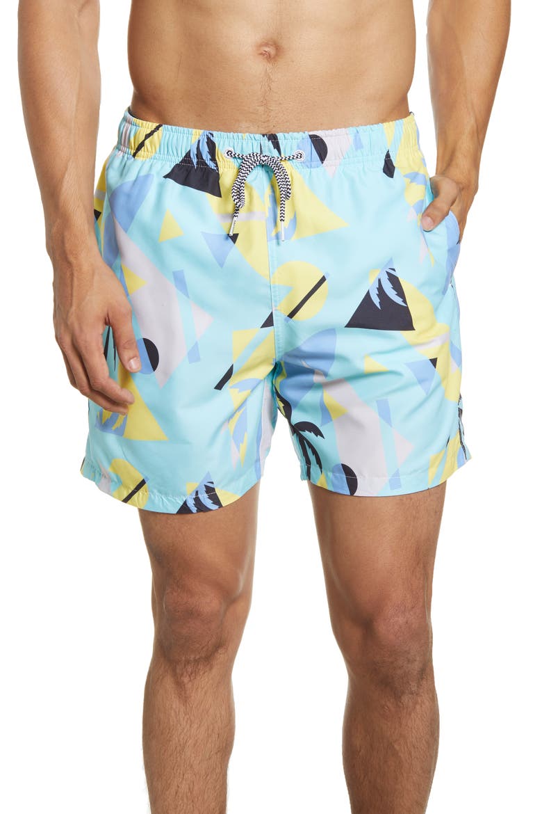 Overlay Mint Swim Trunks, Main, color, MINT