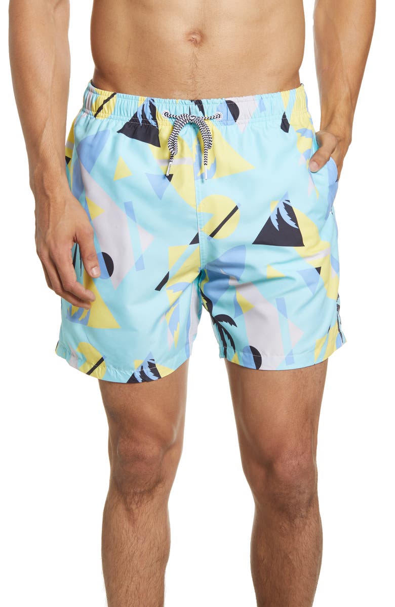 Boardies Overlay Mint Swim Trunks, Main, color, 