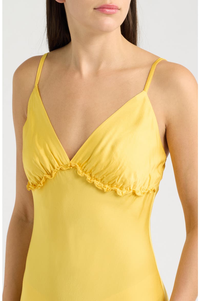Trevi Sleeveless Satin Maxi Dress, Alternate, color, YELLOW
