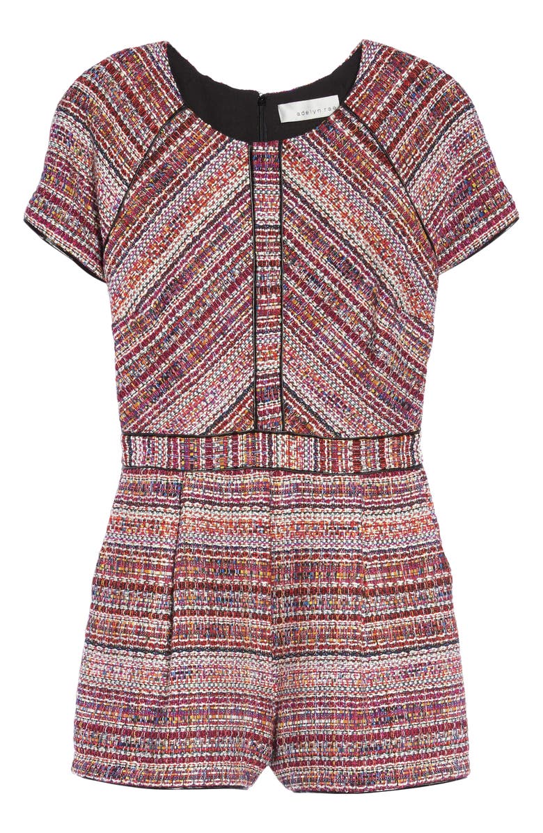 Adelyn Rae Jamie Tweed Romper, Alternate, color,