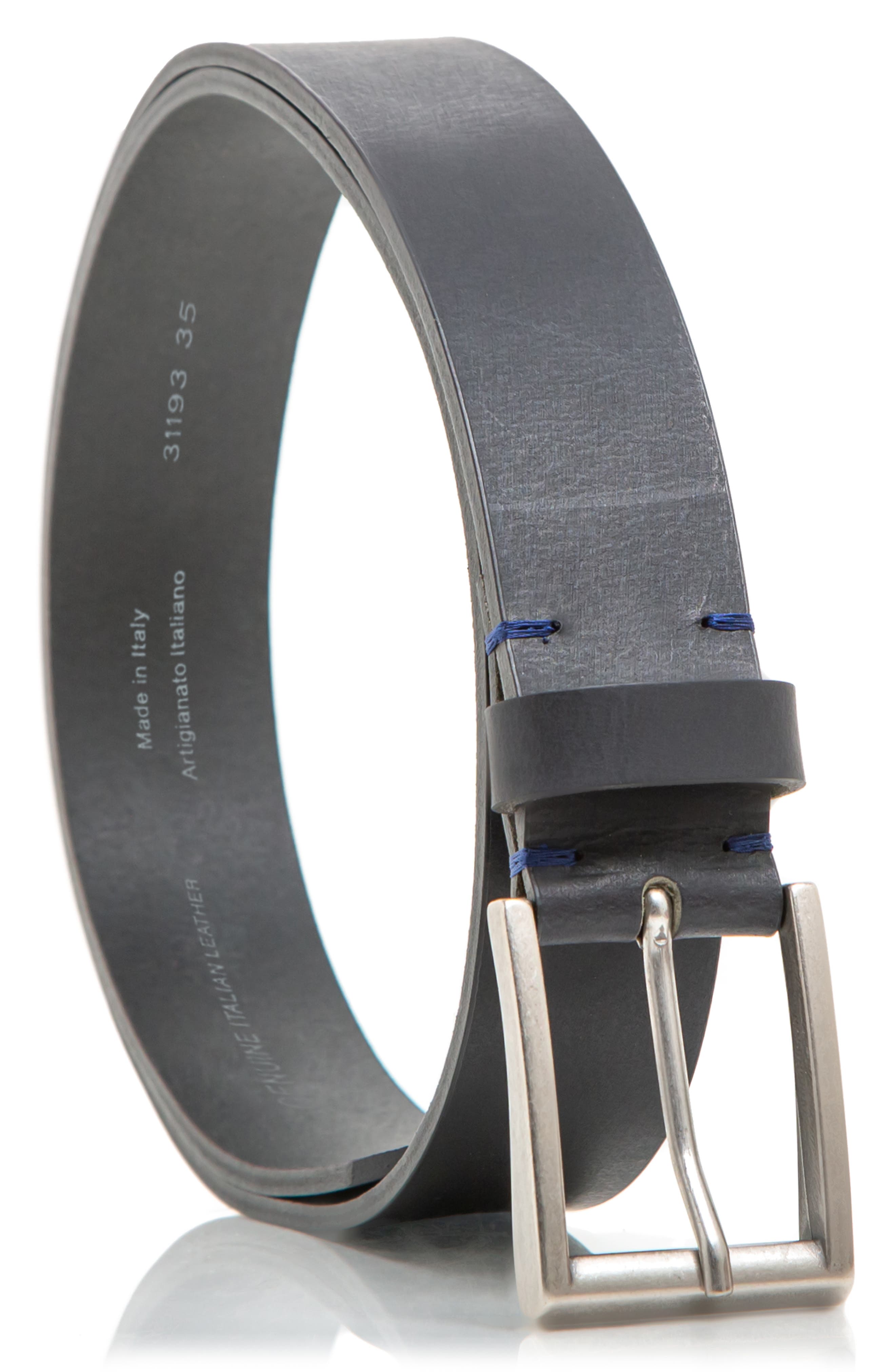MADE IN ITALY Smooth Leather Belt