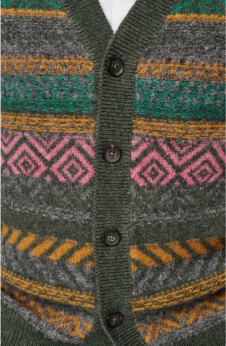 Aubin Fair Isle Wool Cardigan, Alternate, color,