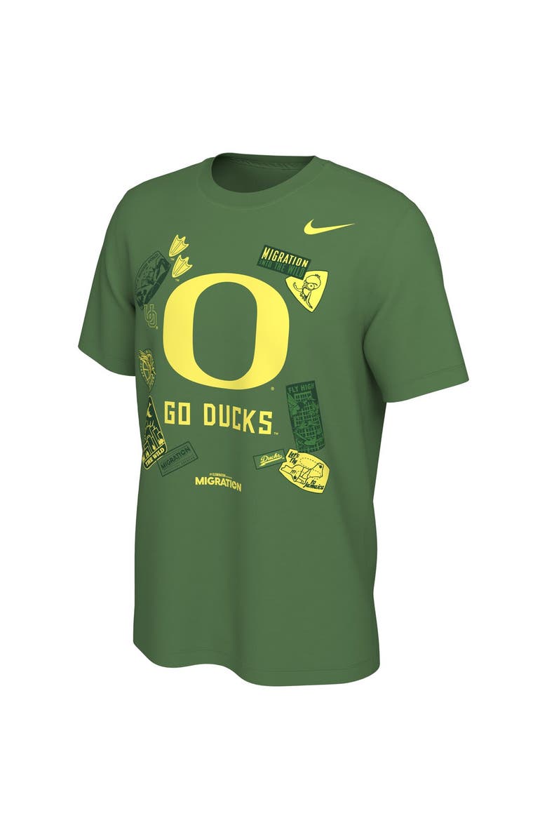 Nike Men's Nike  Green Oregon Ducks x Migration Stickers T-Shirt, Alternate, color, 