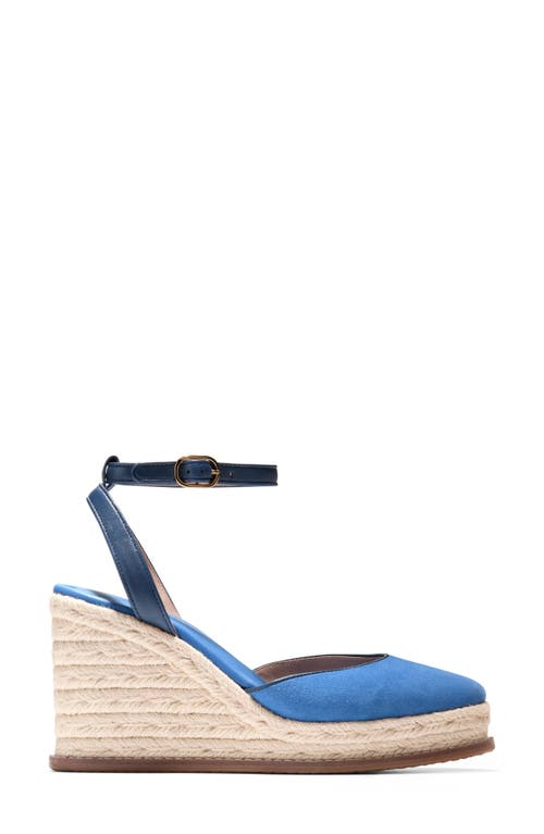 Cole Haan Kyra Cloudfeel Wedge Sandal In Dutch Blue Suede/navy Blazer