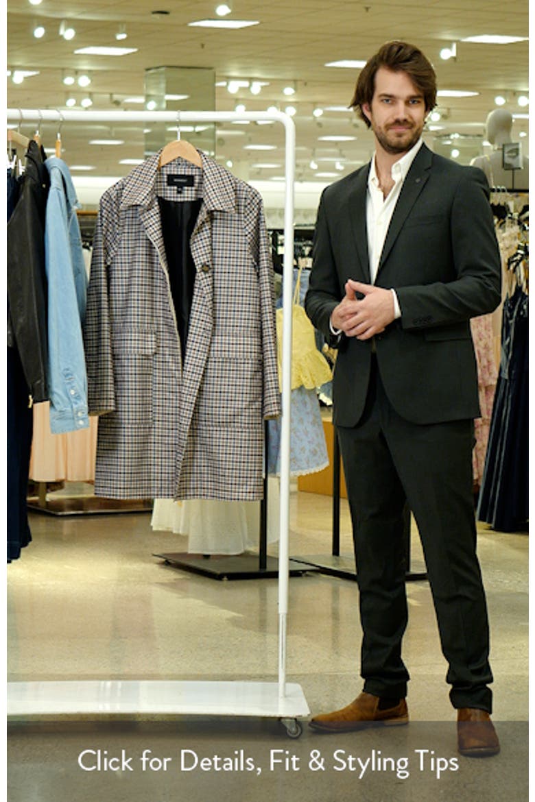 Check Flannel Trench Coat video