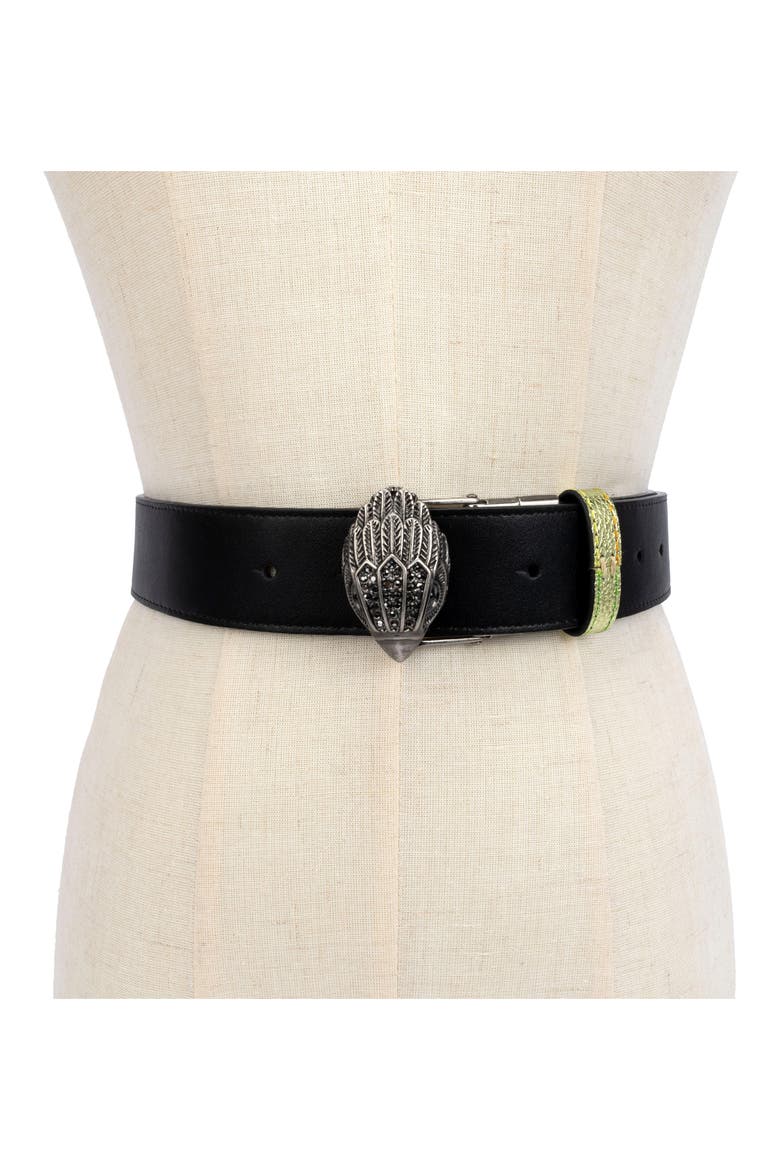 Reversible Leather Belt, Alternate, color, PASTEL RAINBOW/ANTIQUE SILVER