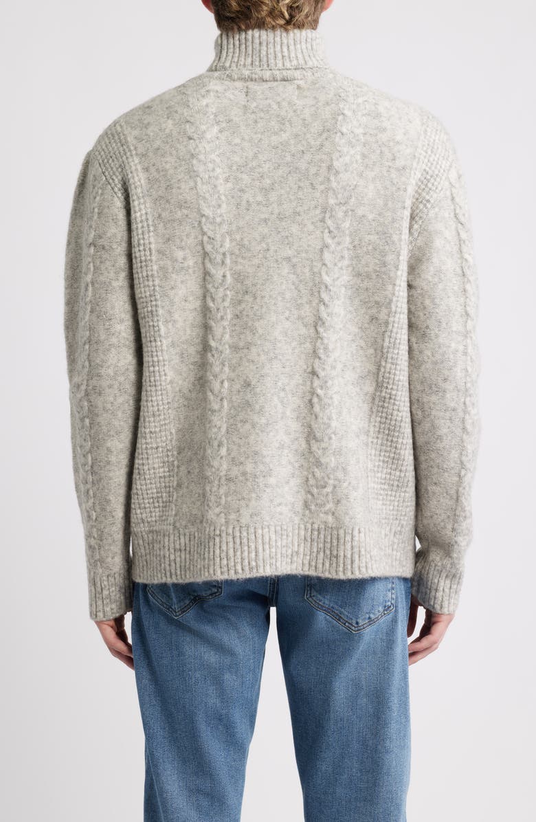 Schott NYC Tri-Blend Turtleneck Sweater, Alternate, color, Cloud Grey