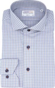 Lorenzo Uomo Trim Fit Check Oxford Cloth Dress Shirt