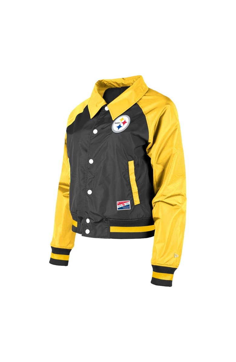 New Era Women's New Era Black Pittsburgh Steelers Coaches Raglan Full-Snap Jacket, Alternate, color, Black