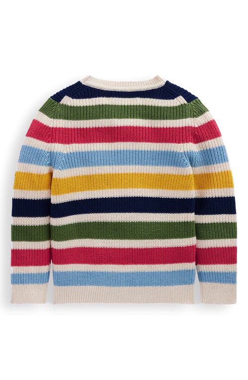 Mini Boden Kids' Everyday Stripe Cotton Crewneck Sweater In Multi