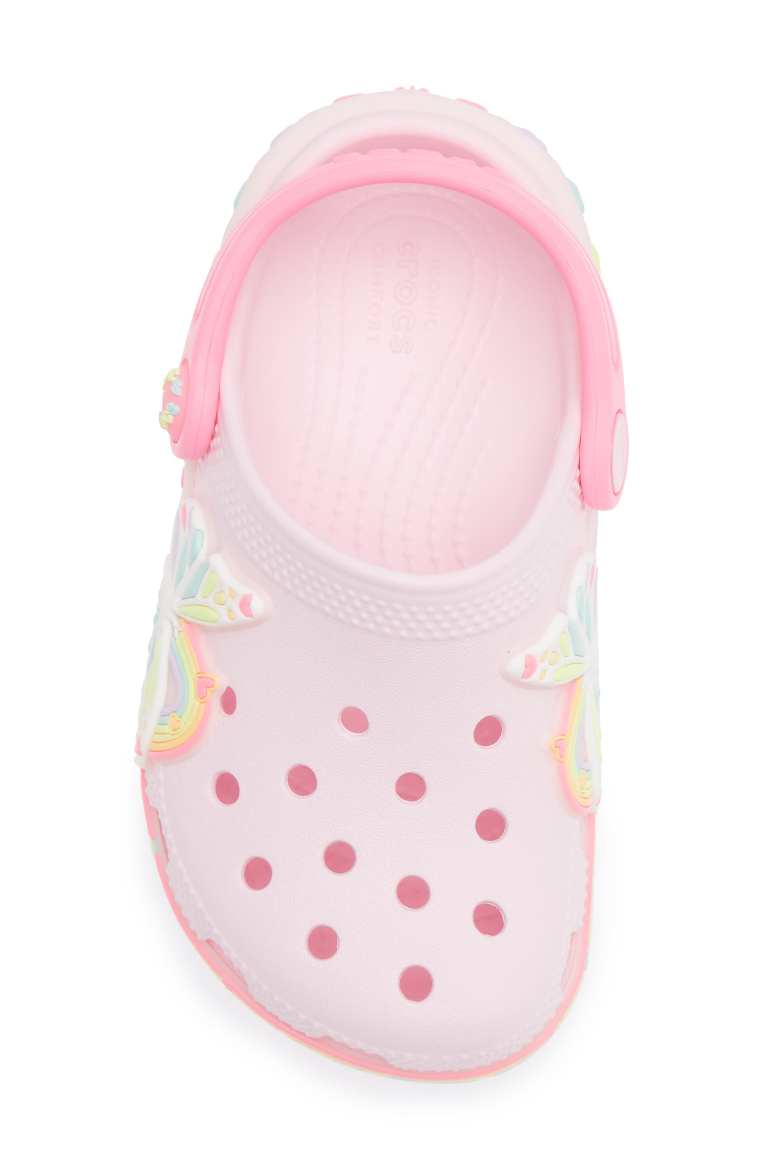 Kids' Classic Butterfly Lights Clog, Alternate, color, PINK MILK