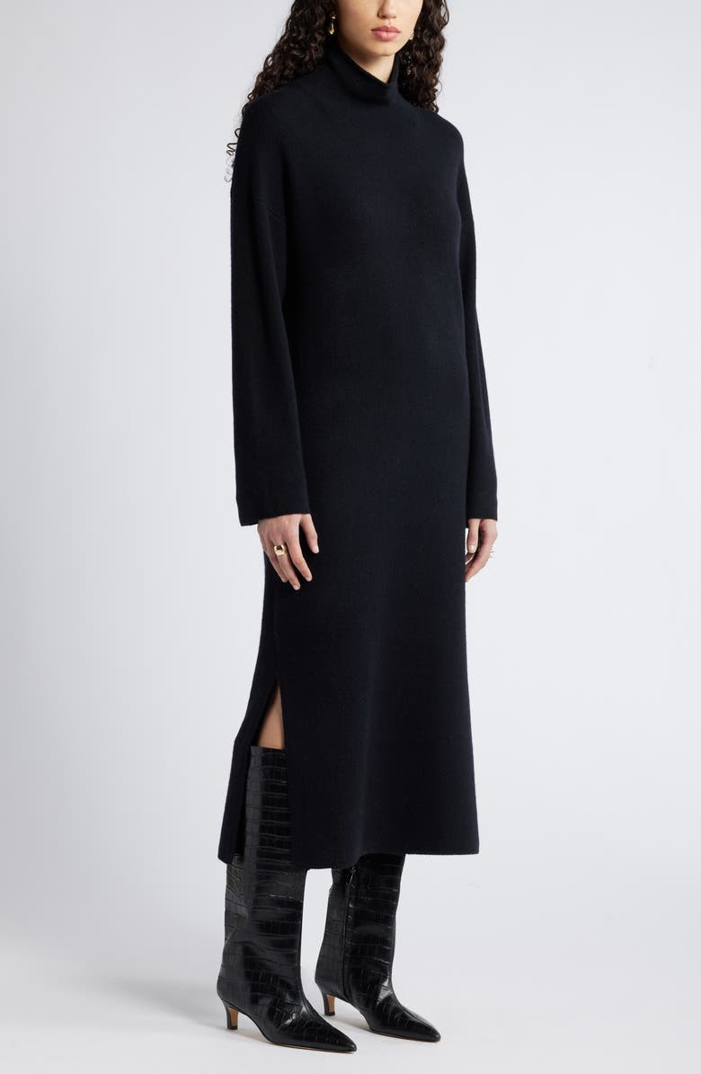 Nordstrom Mock Neck Long Sleeve Wool & Cashmere Blend Sweater Dress, Alternate, color,